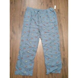 NWT Old Navy Pajama Pants Mens Size Xxl Blue Car Print Lounge wear 100% cotton